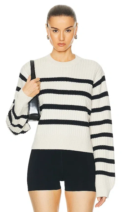 L'academie By Marianna Brial Striped Sweater In 奶油色 & 黑色