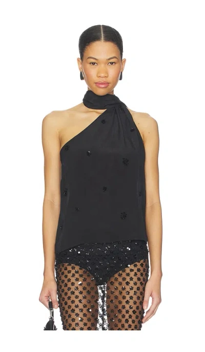 L'academie By Marianna Brynn Embellished Top In Black