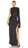 L'academie By Marianna Cassia Gown In 深棕色
