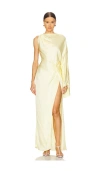 L'academie By Marianna Cassia Gown In Lemon