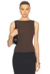 L'academie By Marianna Cyra Top In Chocolate Brown