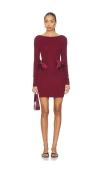 L'academie By Marianna Dinara Mini Dress In Burgundy