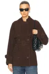 L'academie By Marianna Elae Suede Jacket In Chocolate Brown