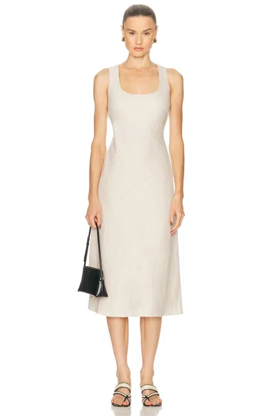 L'ACADEMIE BY MARIANNA EULA LINEN MIDI DRESS