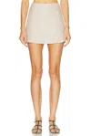 L'academie By Marianna Eula Linen Mini Skirt In White