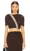 L'ACADEMIE BY MARIANNA FRIA CROPPED TOP