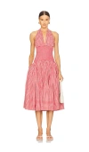 L'academie By Marianna Gwen Midi Dress In Red