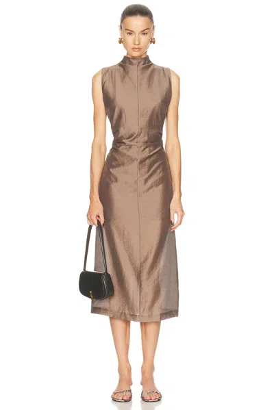 L'academie Harmi Midi Dress In Brown