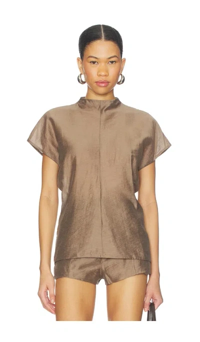 L'academie By Marianna Harmi Top In Brown