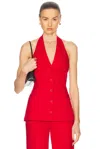 L'academie By Marianna Kain Vest Top In Red