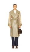 L'academie By Marianna Layne Trench Coat In Brown