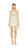L'academie By Marianna Lea Crochet Mini Dress In Sage Green