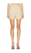 L'academie By Marianna Leala Short In Tan Beige