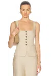 L'academie By Marianna Leala Top In Tan Beige