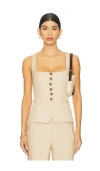L'academie By Marianna Leala Top In Tan Beige