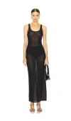 L'academie By Marianna Lia Midi Dress In Black
