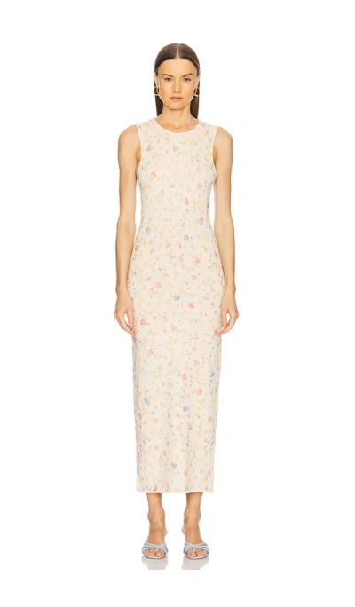 L'academie By Marianna Lyndsey Knit Midi Dress In Cream,blush