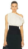 Shop L'academie By Marianna Matteah Top In 黑色 & 乳白色