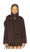 L'academie By Marianna Milly Wool Jacket In Brown