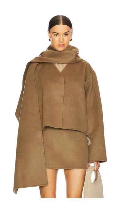 L'academie By Marianna Milly Wool Jacket In Æ©„æ¦„ç»¿