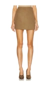 L'academie By Marianna Milly Wool Mini Skirt In Æ©„æ¦„ç»¿