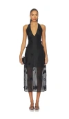 L'academie By Marianna Minah Midi Dress In Black