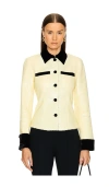 L'academie By Marianna Miya Sequin Jacket In Beige