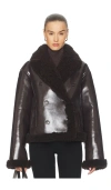 L'academie By Marianna Nalani Reversible Faux Leather Jacket In Animal Print