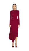 L'academie By Marianna Odelya Asymmetrical Dress In Wine
