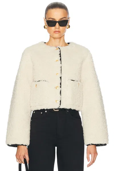 L'ACADEMIE BY MARIANNA PAUCHET REVERSIBLE FAUX SHERPA JACKET
