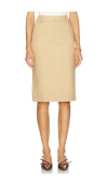 L'academie By Marianna Provins Midi Skirt In Æ£•é»„è‰²