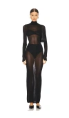 L'academie By Marianna Reyes Maxi Knit Dress In 블랙