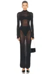 L'academie By Marianna Reyes Maxi Knit Dress In Black