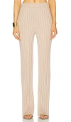 L'academie By Marianna Sereph Rib Pants In 香槟酒色