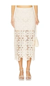 L'academie By Marianna Shay Midi Skirt In Beige