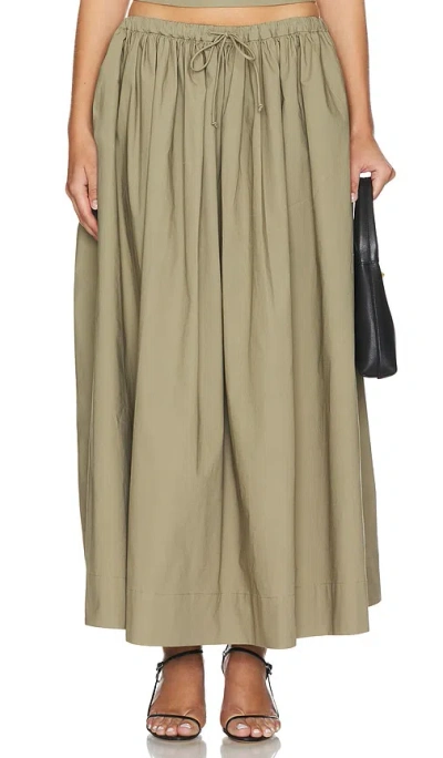 L'academie By Marianna Simone Maxi Skirt In Olive