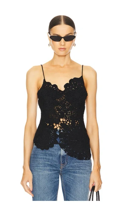 L'academie By Marianna Sylvie Crochet Top In 黑色