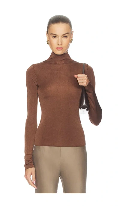L'academie By Marianna Syndi Knit Top In Brown