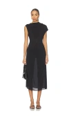L'academie By Marianna Teshi Midi Dress In Black
