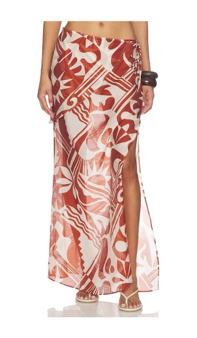 L'academie Caila Maxi Skirt In Multi