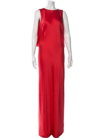 Pre-owned L'academie Crew Neck Long Dress W/ Tags In Orange
