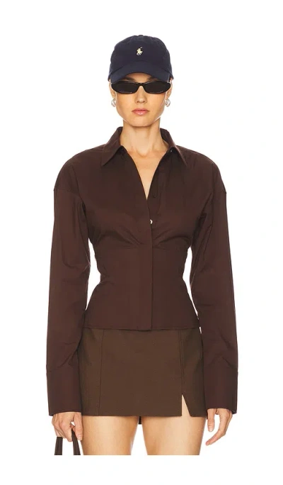 L'academie Elsie Shirt In Brown