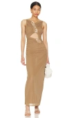 L'academie Kleid Emeraude In Brown
