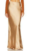 L'academie Emmeline Maxi Skirt In Taupe