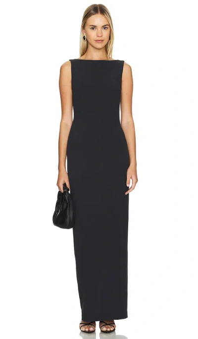 L'academie Giselle Maxi Dress In Black