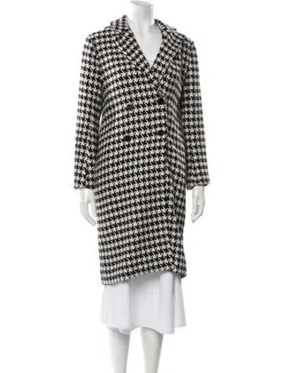Pre-owned L'academie Houndstooth Print Evening Jacket In Black
