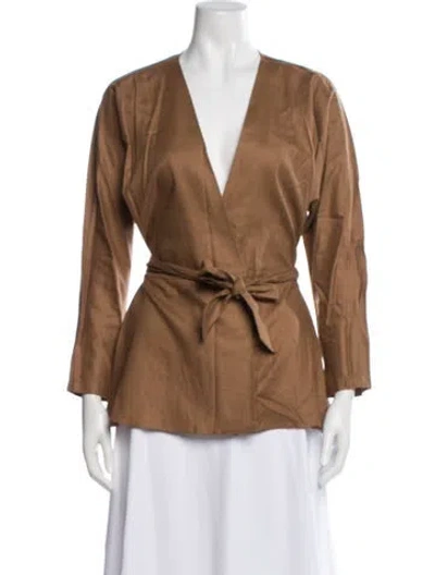 Pre-owned L'academie Jacket In Brown