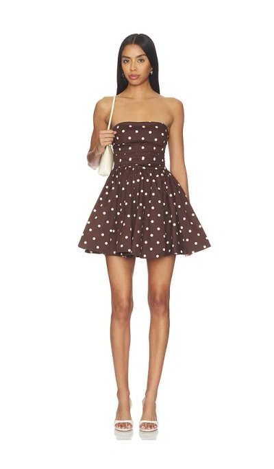 L'academie Jodie Mini Dress In Brown