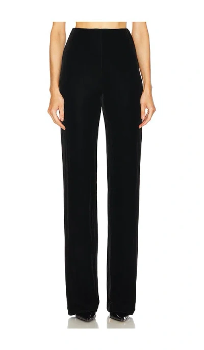 L'academie Jovie Velvet Pant In Black