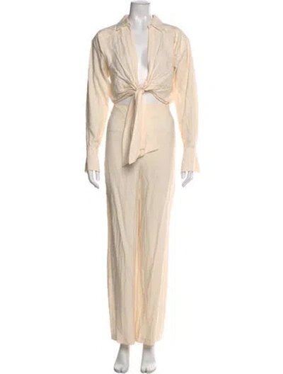 Pre-owned L'academie Jumpsuit In Neutral